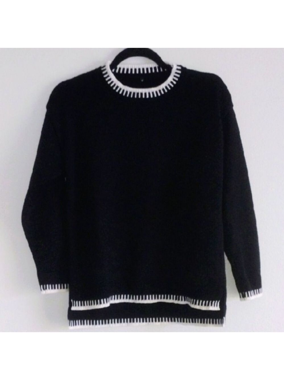 Charming Charlie Classic And Popular Black and White Women's Size Medium Sweater